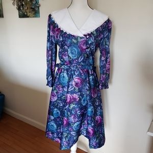 Whirlaway Vintage Rose Print Dress